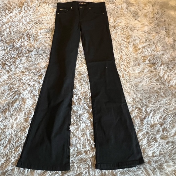 NWT LEI vintage black flare stretch jeans - Picture 2 of 5